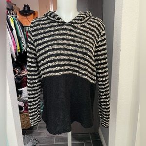 O’Neill Black Striped Knit Hoodie